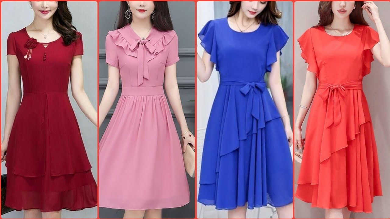 And Classy Stylish Plain Skater Dresses For Girls YouTube
