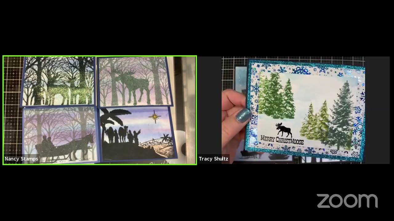 Easy Glitter Xmas cards with Blue Knight Rubber Stamps YouTube