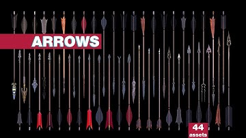 arrows 3d set. 3dsmax preview