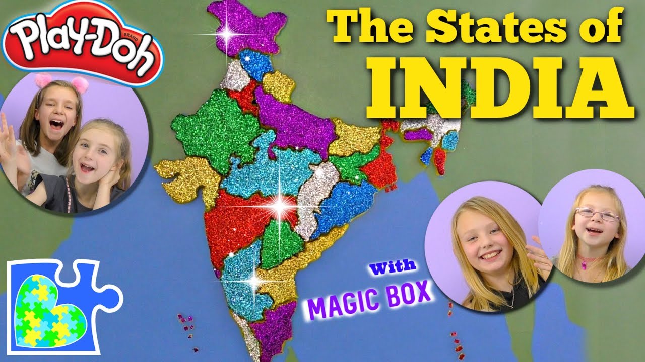 INDIA MAP || Learn the States of INDIA! || Play-Doh Map! ||  भारत का मानचित्र