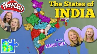 India Map Learn The States Of India Play-Doh Map भरत क मनचतर