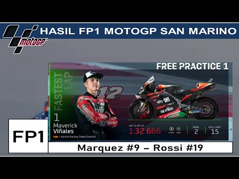 Hasil FP1 MotoGP San Marino 2021 ~ Maverick Vinales TERCEPAT, Joan Mir Kedua