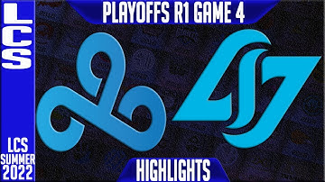 C9 vs CLG Highlights Game 4 | LCS Playoffs Summer 2022 Round 1 Upper Cloud9 vs Counter Logic Gaming