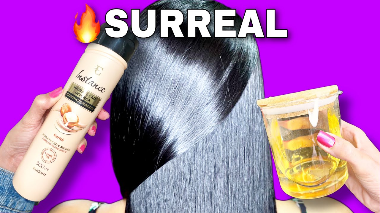 MISTUREI ISSO NO  CONDICIONADOR E DESMAIOU/ALINHOU MEU CABELO