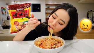 Chinese fiance makes me try THE STINKIEST NOODLES *his favorite?
