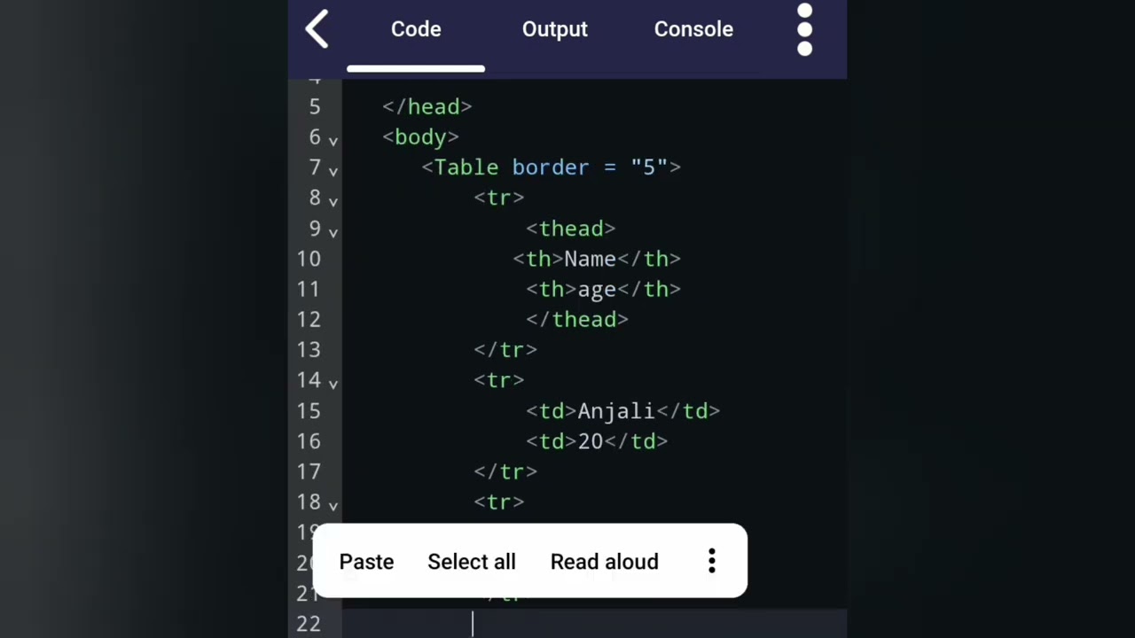 Thead tag in html table || html table tutorial for beginners in Hindi 