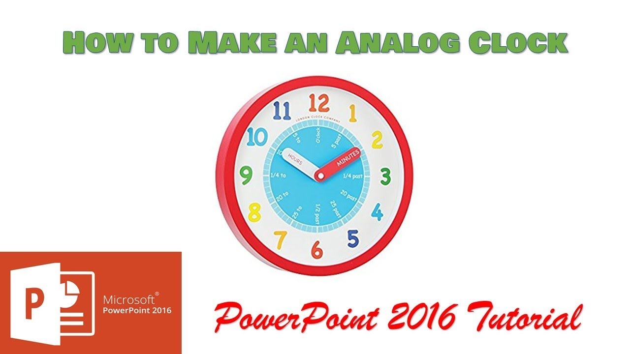 ⁣How to Make A Live Analog Clock | PowerPoint 2016 Tutorial | The Teacher