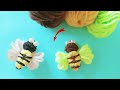 Amazing Bee Making Idea with Wool - Hand Embroidery Design Trick -DIY Woolen Bees - Easy Sewing Hack