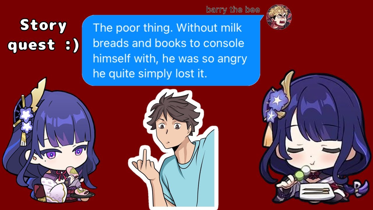 Oikawa as Ei // Genshin Impact// story quest // Haikyuu Text