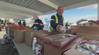 Hundreds line up for turkey giveaway in San Jose