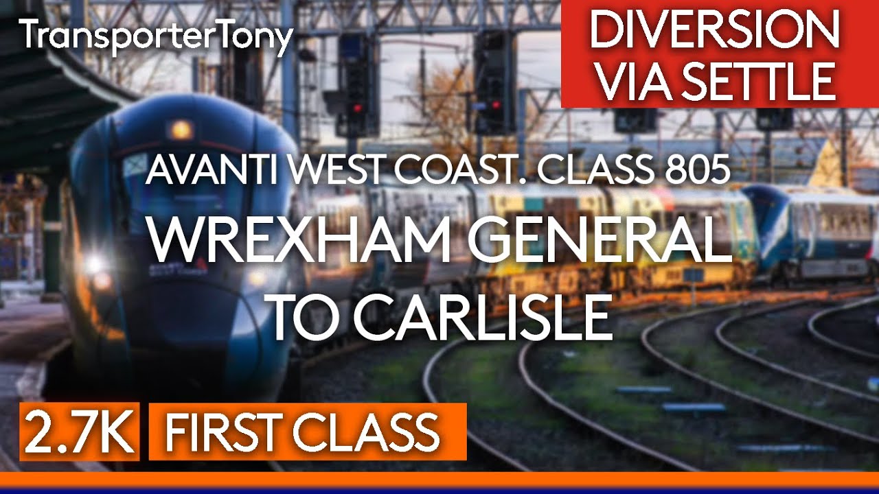 Avanti West Coast Class 805 full journey from Wrexham General to Carlisle (via Settle)