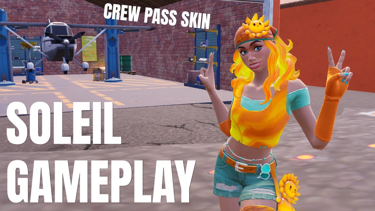CREW SKIN "SOLEIL" Victory Royale Gameplay in Fortnite!