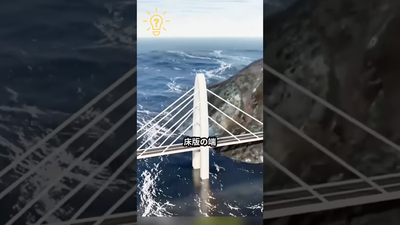 川の中に柱を立てない橋