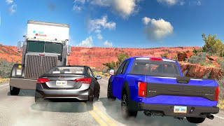 Car Overtaking Crashes Compilation - Beamng.drive Beamngtv