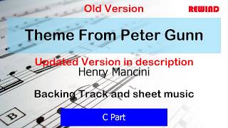 OLD VERSION Mancini Theme from Peter Gunn C Flute Violin Backing Track and Sheet Music