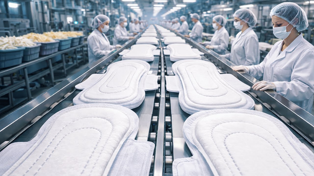 How They Turn Banana Stems into Sanitary Pads: Inside a Modern Banana Fiber Factory (Full Process)