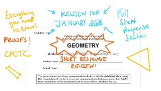 August 2025 Geometry Regents Review FULL SHORT RESPONSE