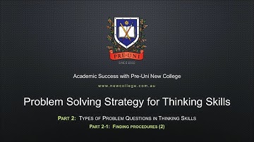 Problem Solving Strategy for Thinking Skills Part 2-1 Finding Procedures(2)