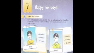 ( grade 7 A  unit 1 ) happy holidays  learn English with fun