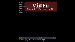 VimFu — Block $ — Extend to EOL