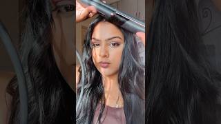 Straightener curls🌸 #curls #straightener #curtainbangtutorial #ytshorts #ruchitaa #hairhacks