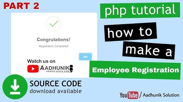 php employee login regitration system using pdo in php source code | part 2