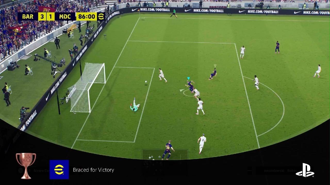 eFootball Lewandowski braced for victory trophy.