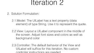 IT1045C - Swift 2.1: Module 1 - Todays Quote - Iteration 2 - Overview 3/9
