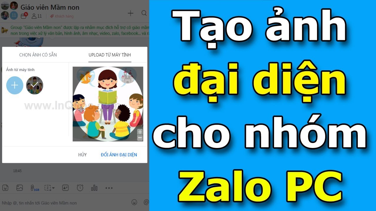 Hướng dẫn tạo ảnh đại diện cho nhóm Zalo (Group Zalo) trên PC (máy ...