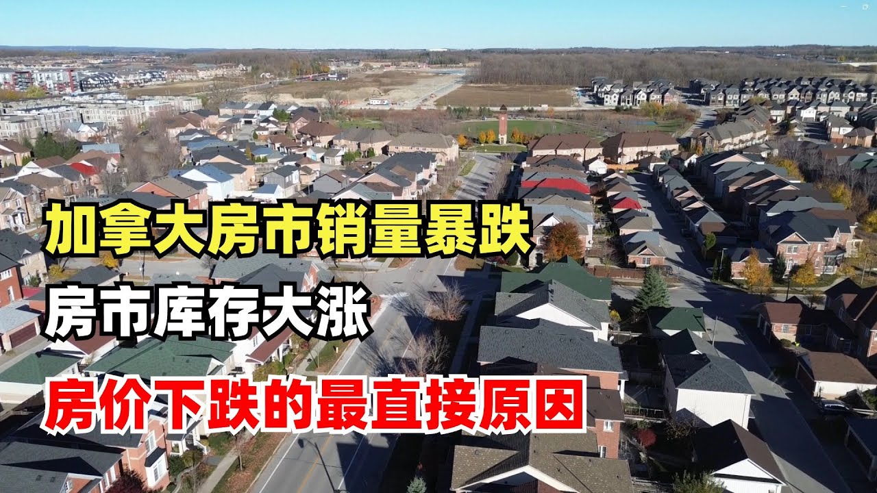 加拿大房市销量暴跌，房市库存大涨，住房的供需关系已经变了，房价下跌的最直接原因 - YouTube