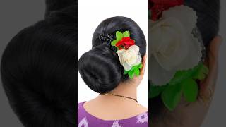 “Easy Juda Hairstyle 💥 Wedding Bun #Shorts”
