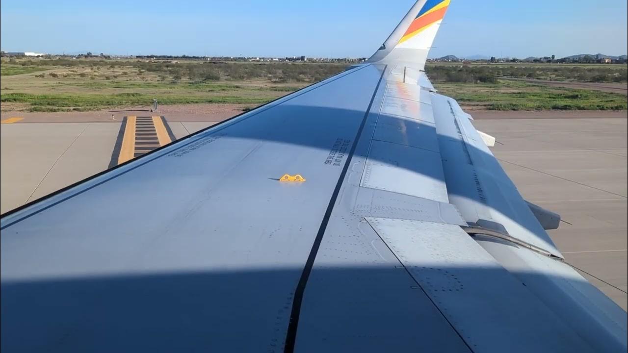 Allegiant airlines flight 1605 take off phoenix mesa gateway to provo