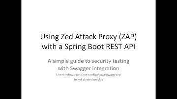 Java Springboot OWASP ZAP Presentation