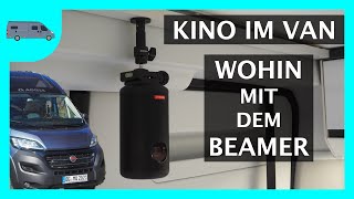 Kino im Kastenwagen | spurlos entfernbare Beamer-Halterung