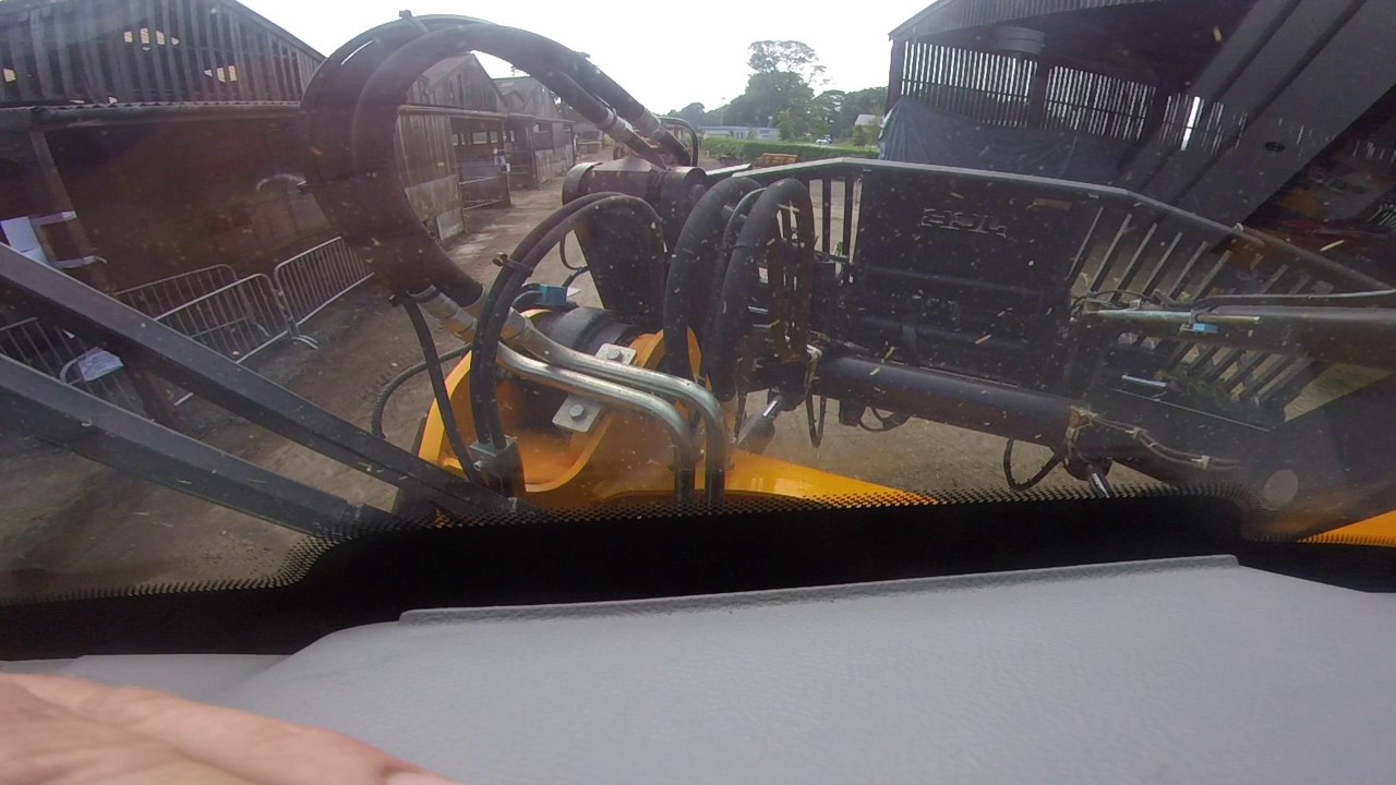 JCB Loading Shovel Working on a Silage Clamp. Rhug Estate Corwen. 2016