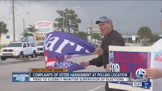 Complaints of voter harassment at polling location