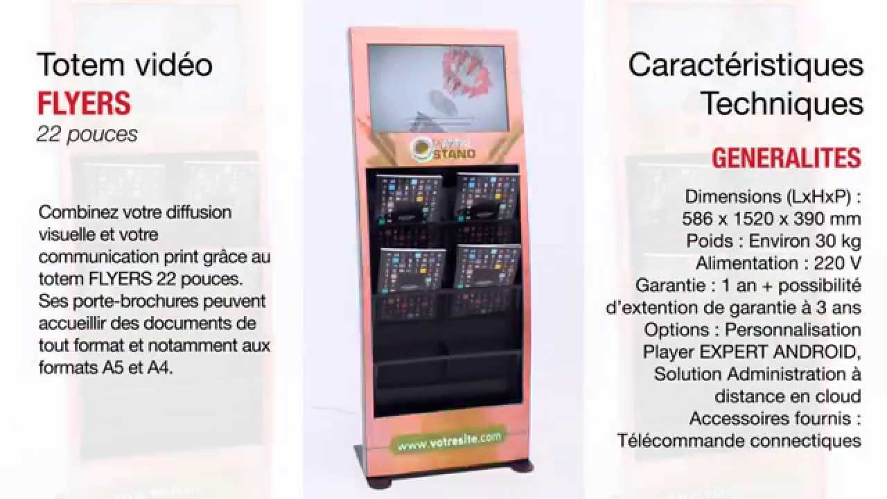 totem video flyers 22 pouces youtube flyers 22