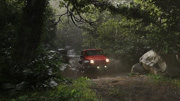 Jeep in Forest | Blender & Houdini