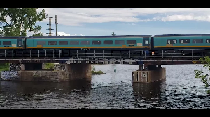 TRAINS 2 For 1 Via Renaissance Meets LRC at Lachine Canal Bridge