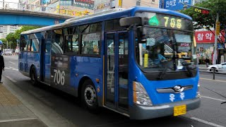 {추석특집29편} 대구(706 우주교통) [보병50사단앞~칠곡그린빌3차건너]구간 21년식 뉴슈퍼 개선형 고상 앞면 주행영상[1080p] (210922)