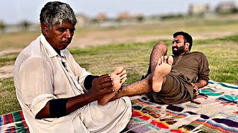 ASMR FEET TICKLISH MASSAGE MEN RELAXING | FOOT REFLEXOLOGY | LEG MASSAGE THERAPY FOR PAIN RELIEF