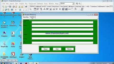Membuat Data Base Access Biodata Mahasiswa Delphi(7)