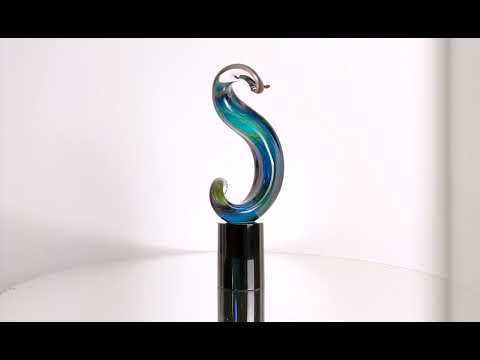 CURL artistic ribbon in chalcedony glass video