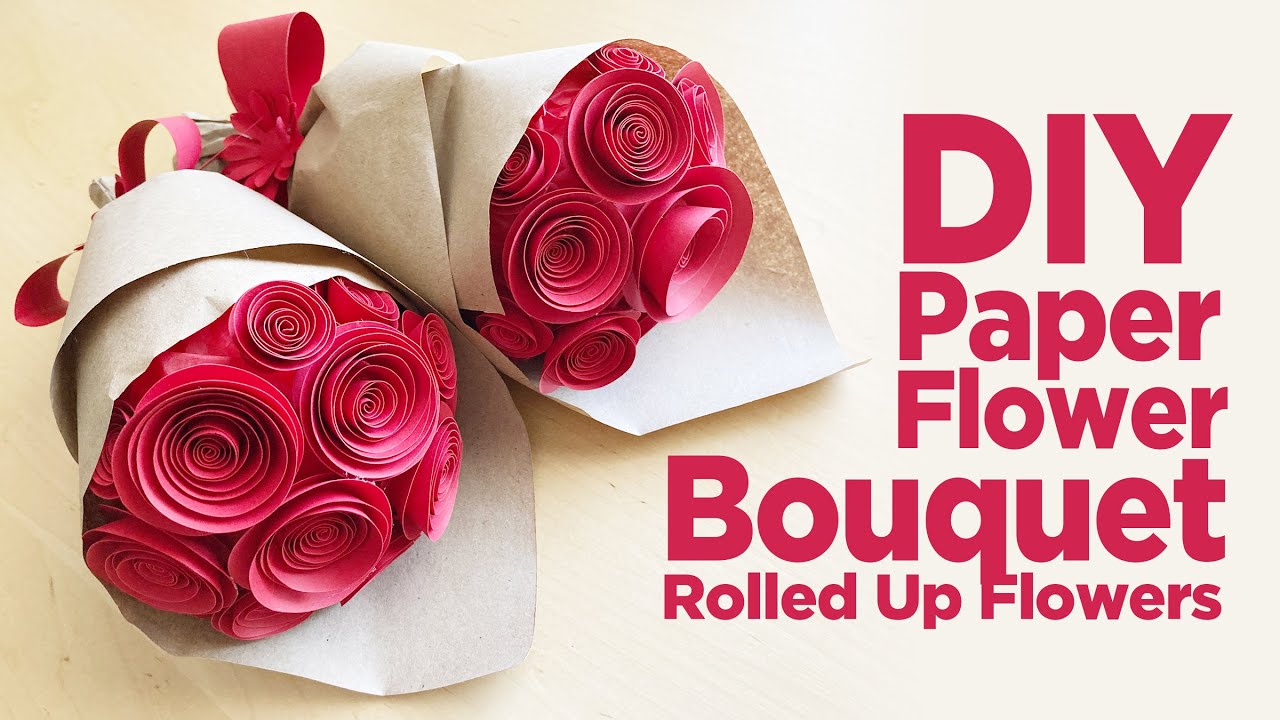 DIY Paper Flower BOUQUET/Birthday Gift Ideas/diy paper bouquet