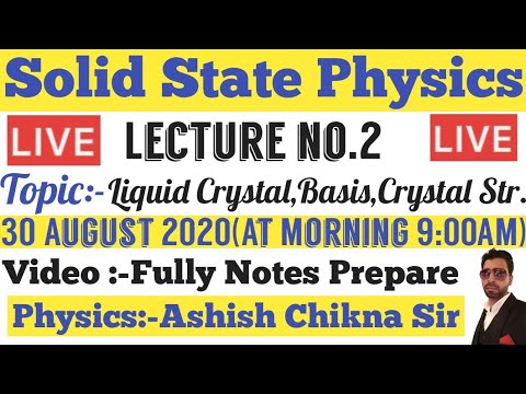 Liquid Crystal,Basis and Crystal Structure ll Solid State Physics ll ...