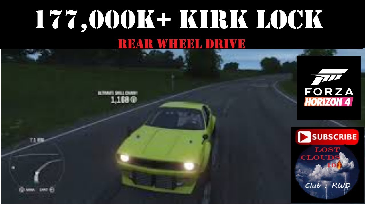 Forza Horizon 4 FH4 KIRK LOCK drift zone REAR WHEEL DRIVE world record