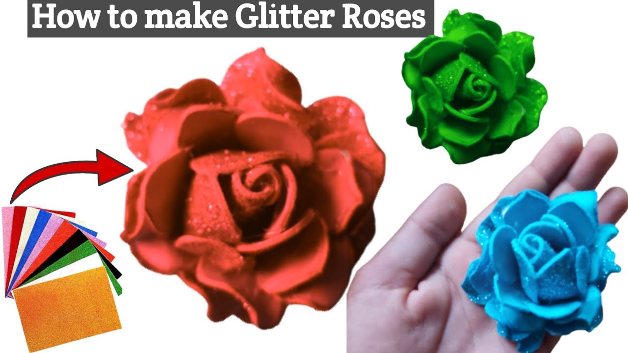 DIY Amazing Flower Making From Eva Glitter Foam, Amazing Eva Foam Flowers  Making Tutorial for Home Decoration Ideas. DIY Glitter Foam Crafts  #manualidades, By Creative Art & Craft Ideas