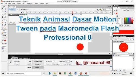 Teknik Animasi Dasar Motion Tween pada Macromedia Flash Professional 8