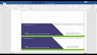 How To Design Basic Image Strips in Microsoft Word for Fastback Model 20 and Model 9