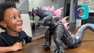 Godzilla x Kong: The New Empire Heat Ray Breath Godzilla RC Remote Control by Jada Toys Monsterverse